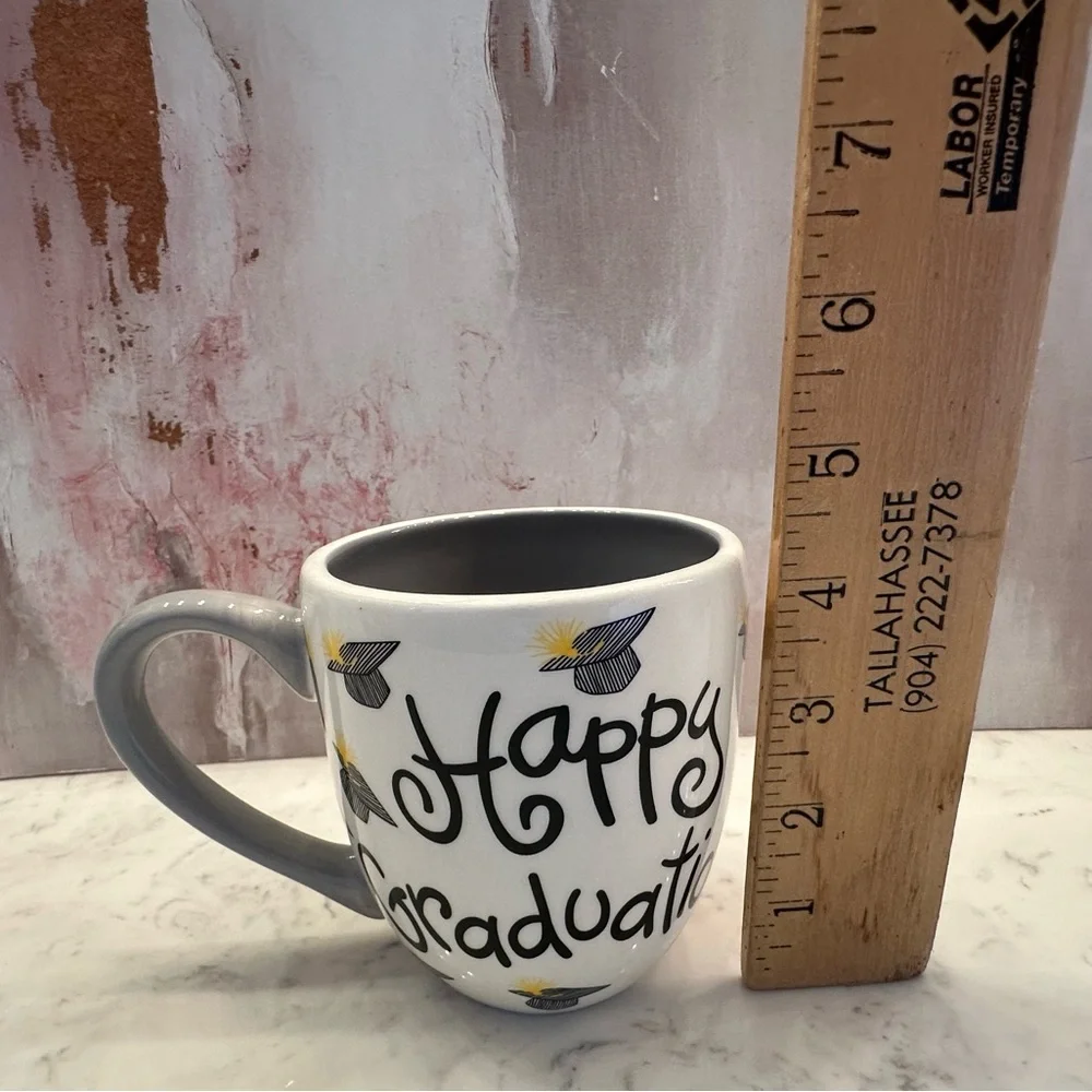 Coton Colors White Happy Graduation Ceramic Mug‎ Laura Johnson Gift Celebrate